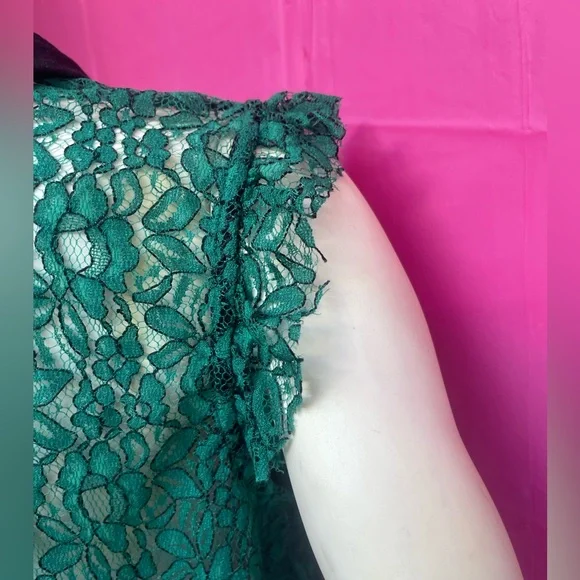 NWT Crochet see true green top with cap sleeves size XL - Picture 13 of 15